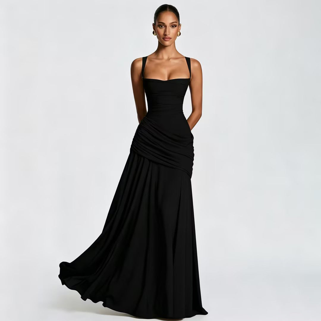 Elegant Sleeveless Flared Dress