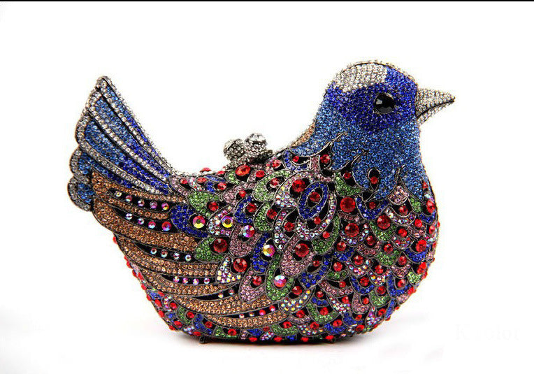 Summer European And American Style Diamond Bird Rhinestone Shape Chain Women's Bag Evening Handbag