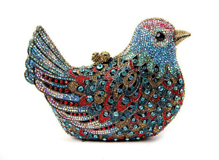Summer European And American Style Diamond Bird Rhinestone Shape Chain Women's Bag Evening Handbag