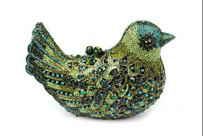 Summer European And American Style Diamond Bird Rhinestone Shape Chain Women's Bag Evening Handbag