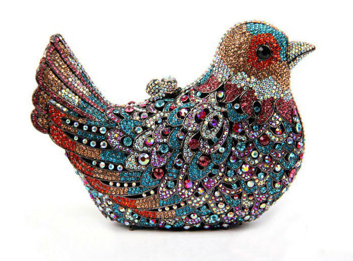 Summer European And American Style Diamond Bird Rhinestone Shape Chain Women's Bag Evening Handbag