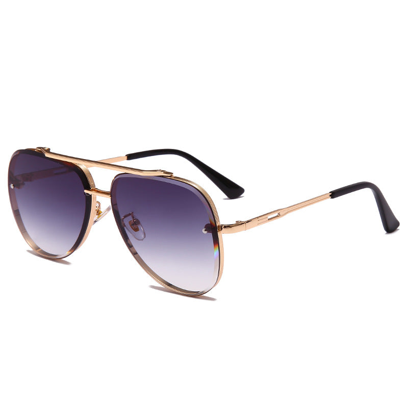 2025 Dijia Gradient Lens Sunglasses For Men And Women, Fashionable Retro Street Style, Metal Sunglasses 1853 Sunshade