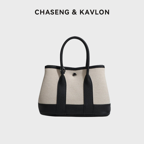 Color-Blocking Garden Bag With A High-End Feel, Women's Canvas Handbag, New Model, Commuter Shoulder Mini Crossbody Bag For Women