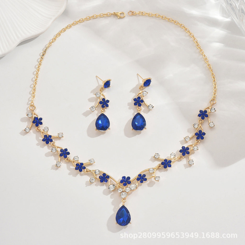Alloy Short Necklace, Sweet And Fresh Jewelry Earrings Set