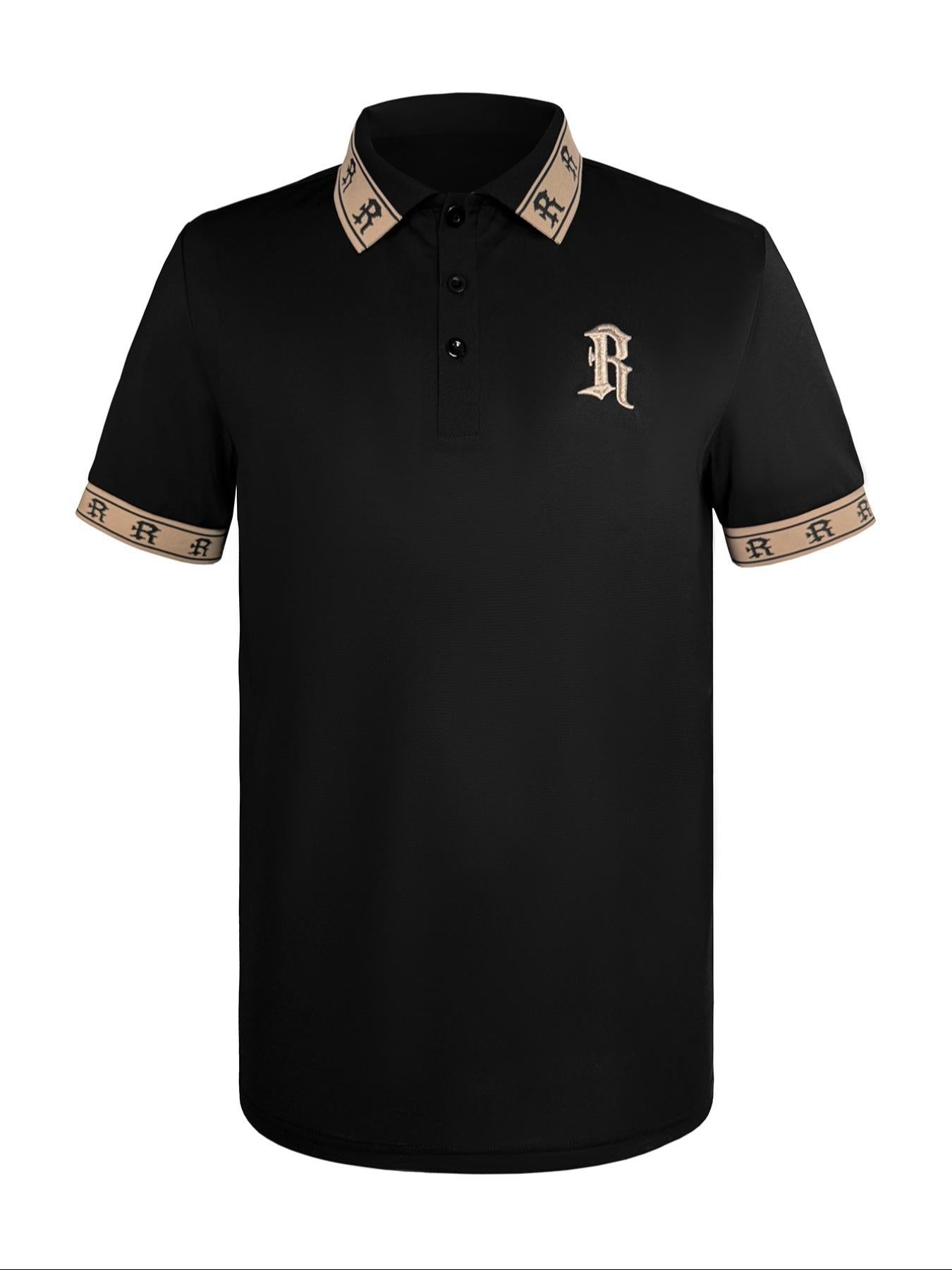 2026 Spring And Summer New European And American Cross-Border Men's Embroidered Light Business Polo Shirt Top Men's Amazon Temu1006