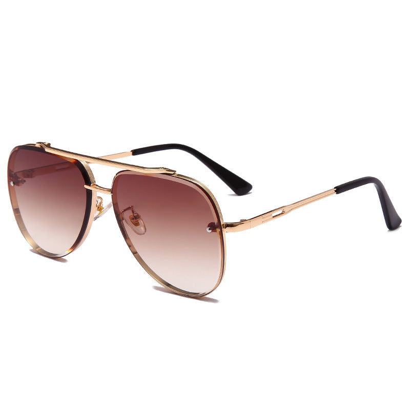 2025 Dijia Gradient Lens Sunglasses For Men And Women, Fashionable Retro Street Style, Metal Sunglasses 1853 Sunshade