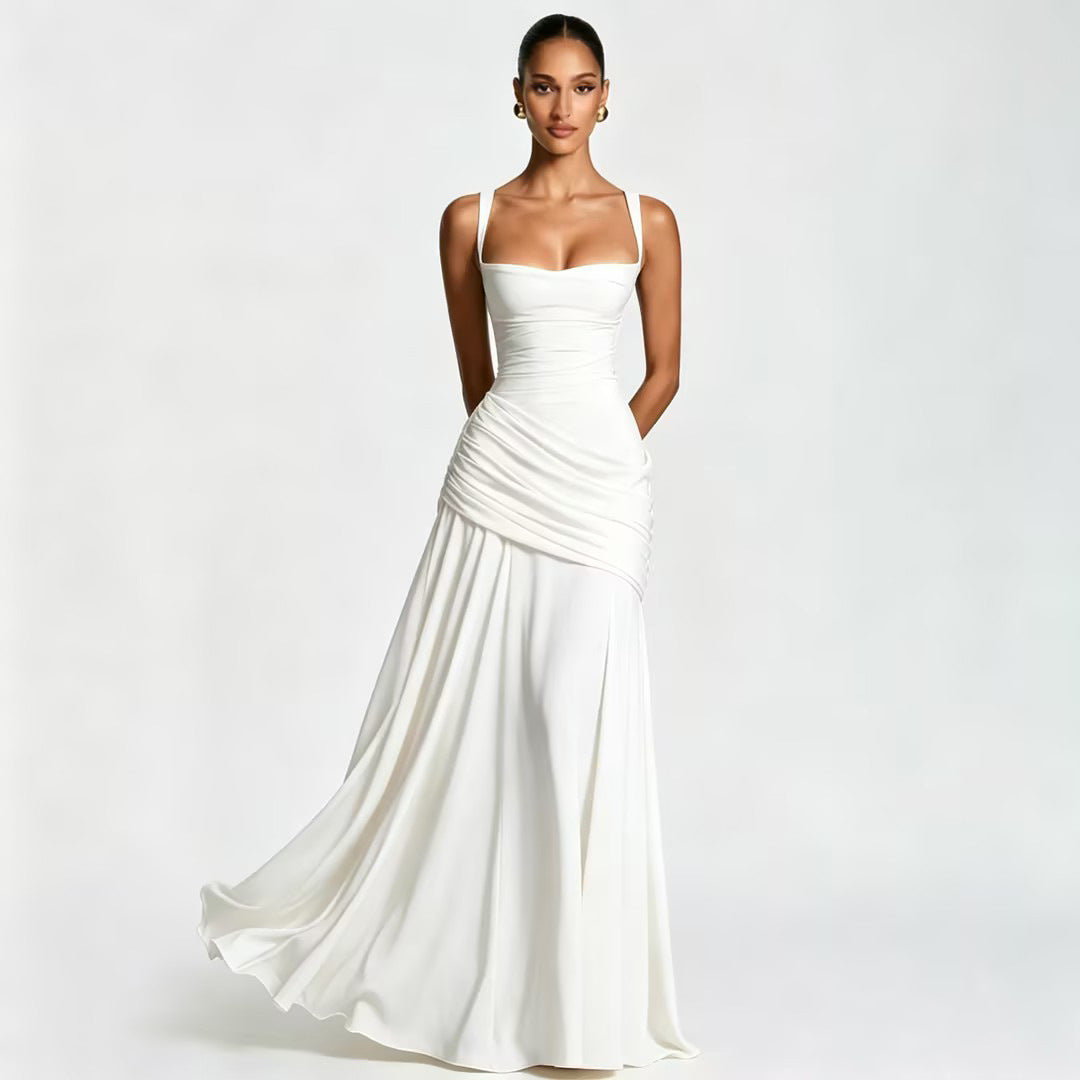 Elegant Sleeveless Flared Dress