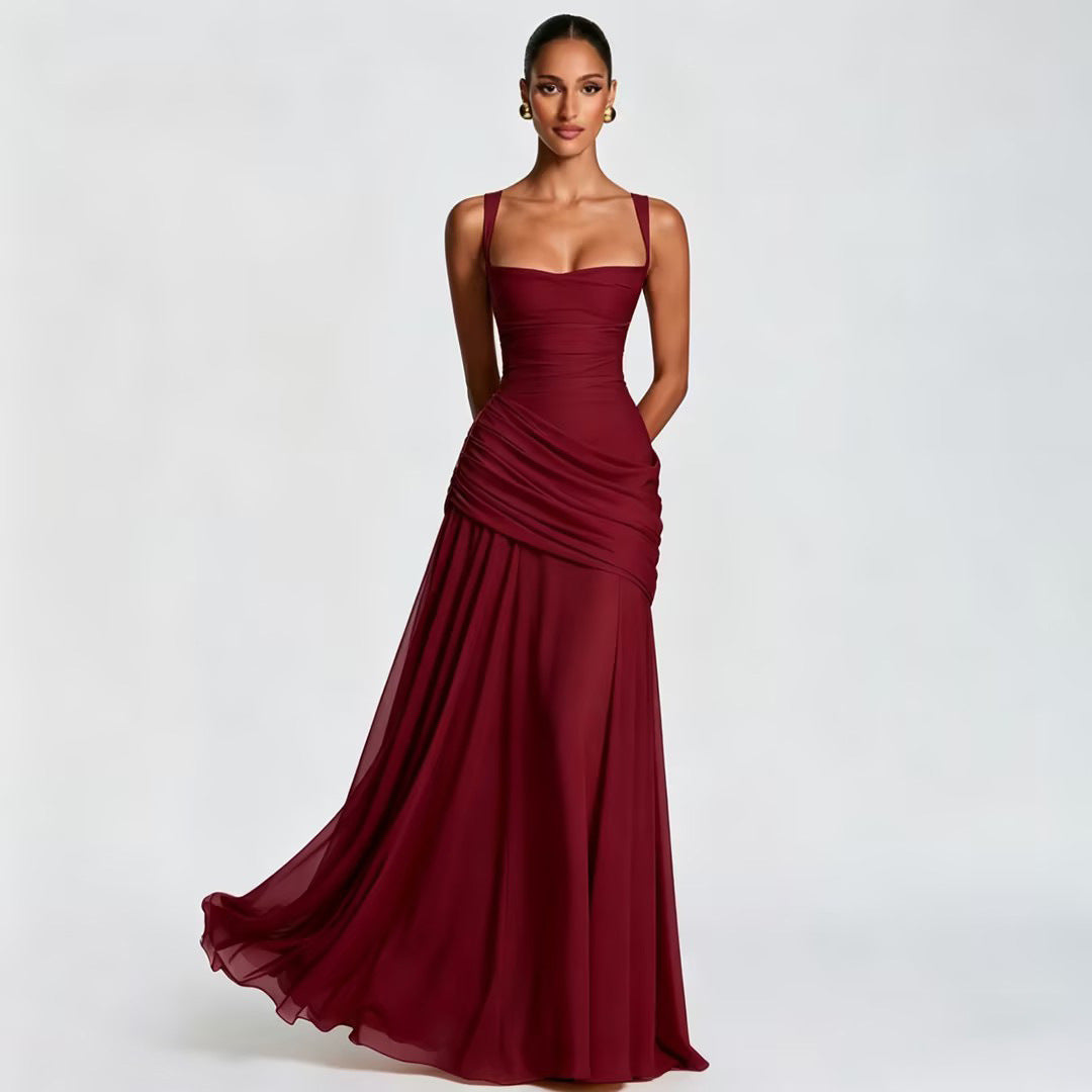 Elegant Sleeveless Flared Dress